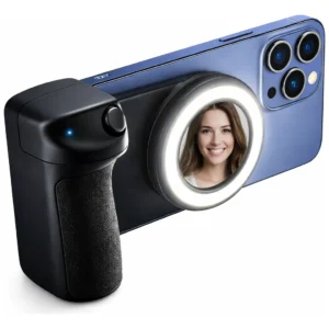 Soporte Magnetico Celular Con Luz Led Y Control Bluetooth